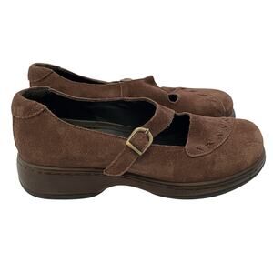 Dansko Brown Suede Platform Shoes
